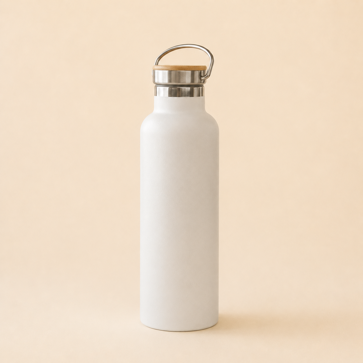 Stainless Steel Water Bottle with Bamboo Lid