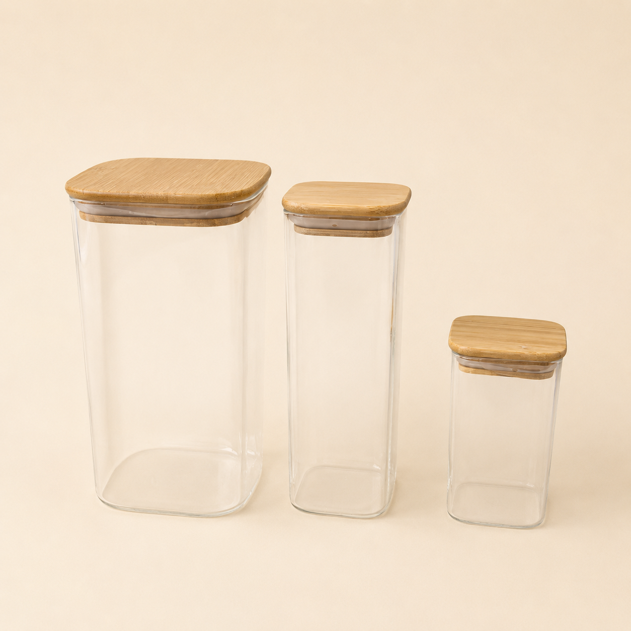 Borosilicate Glass Storage Jar Set — Three Sizes