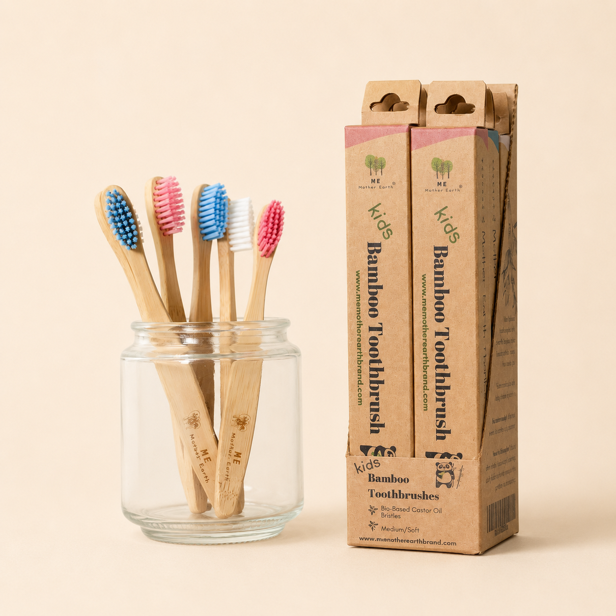 Kids' Bamboo Toothbrush — Set of 2