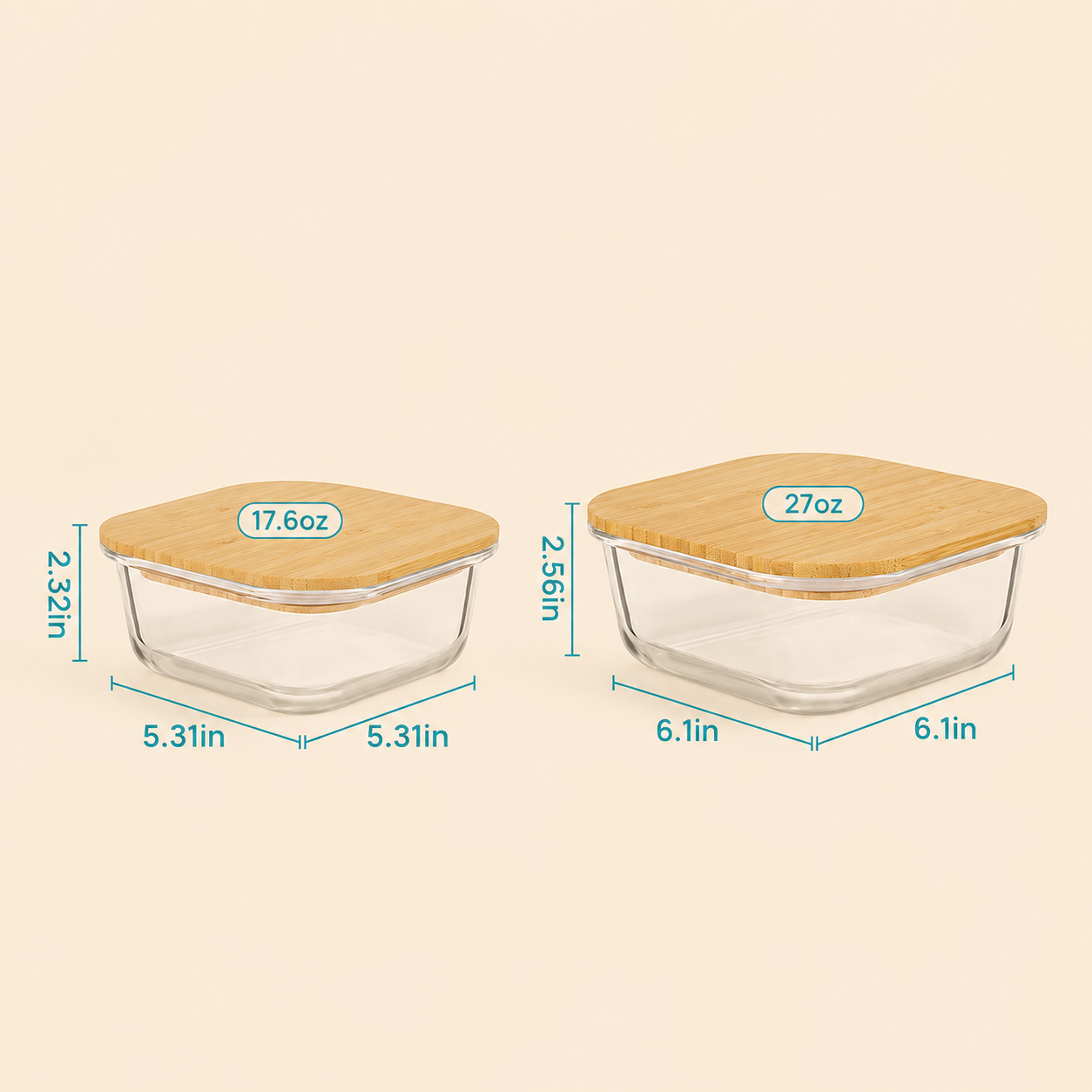 Borosilicate Glass Food Storage Set