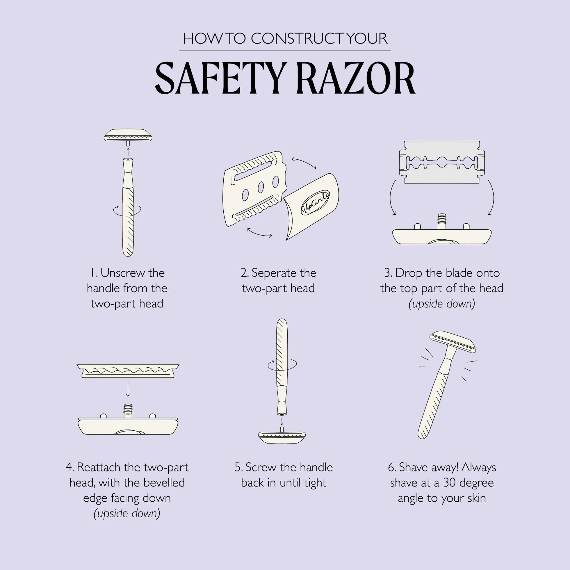 Safety Razor — Chrome, Two Blades Included