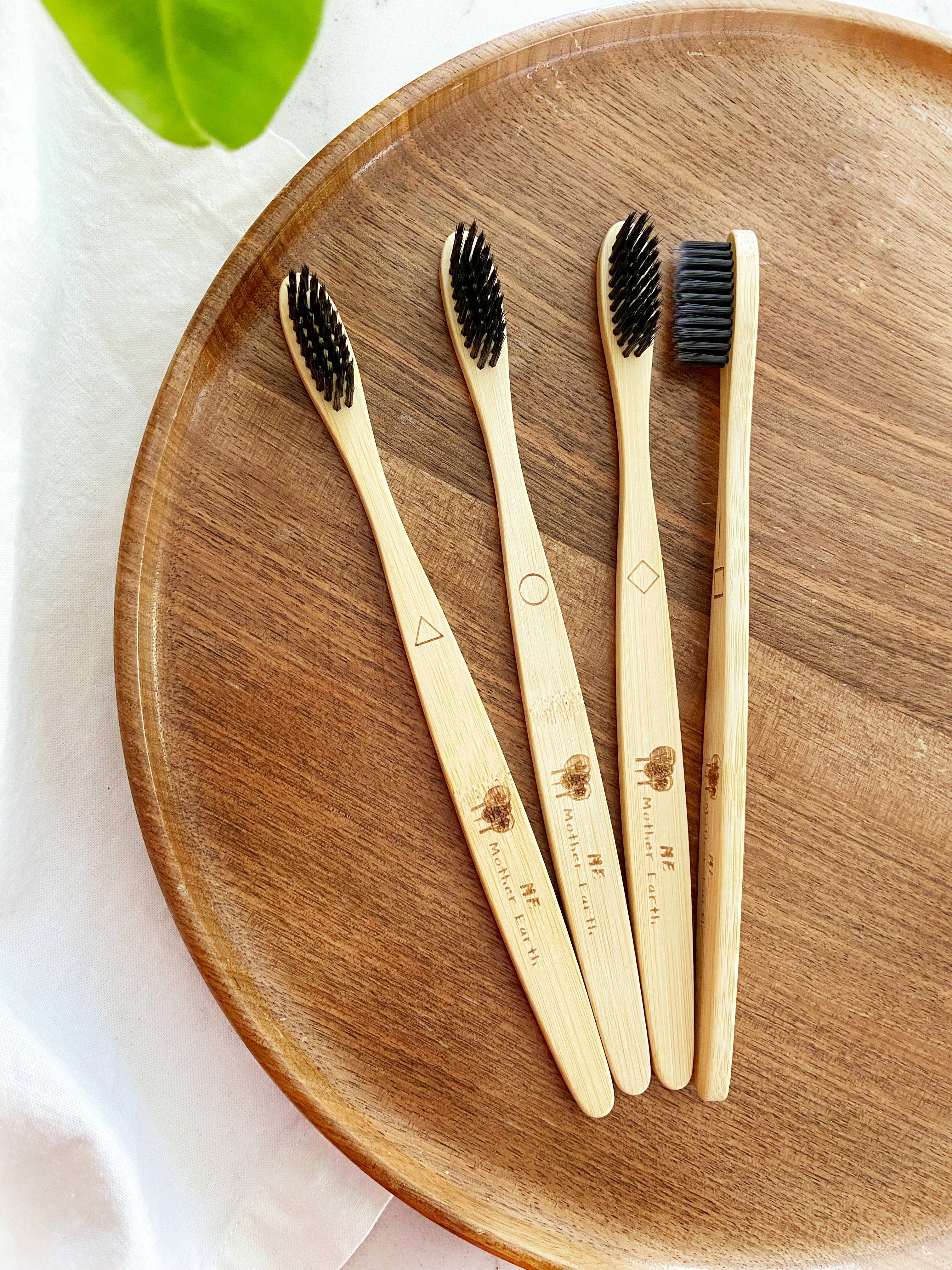 Bamboo Charcoal Toothbrush Set
