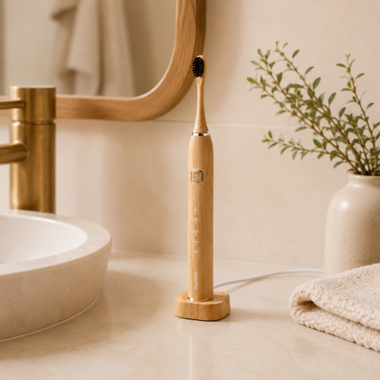 Electric Bamboo Toothbrush — Sonic, 4 Modes
