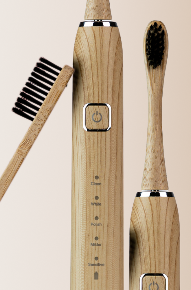 Electric Bamboo Toothbrush — Sonic, 4 Modes