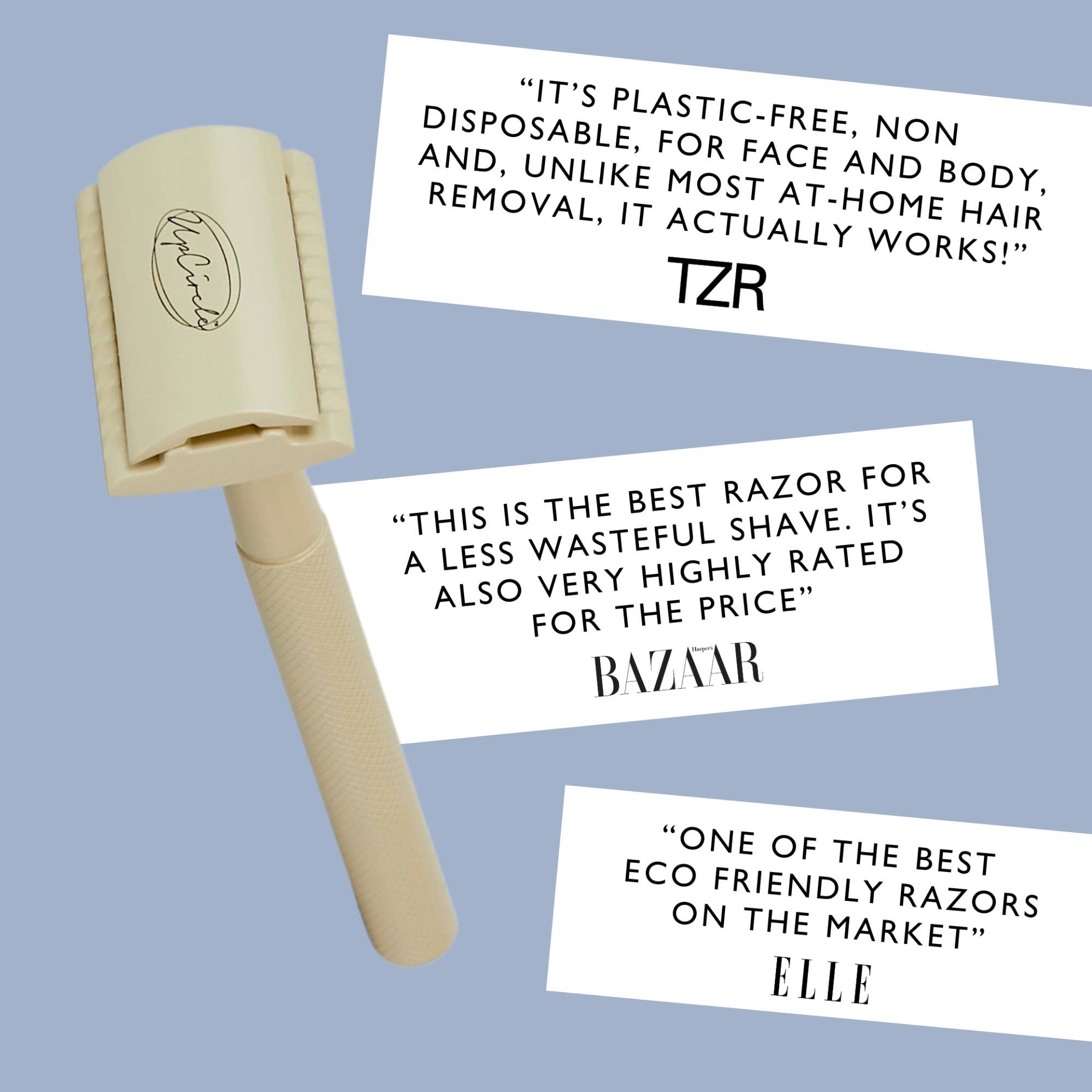 Safety Razor — Chrome, Two Blades Included