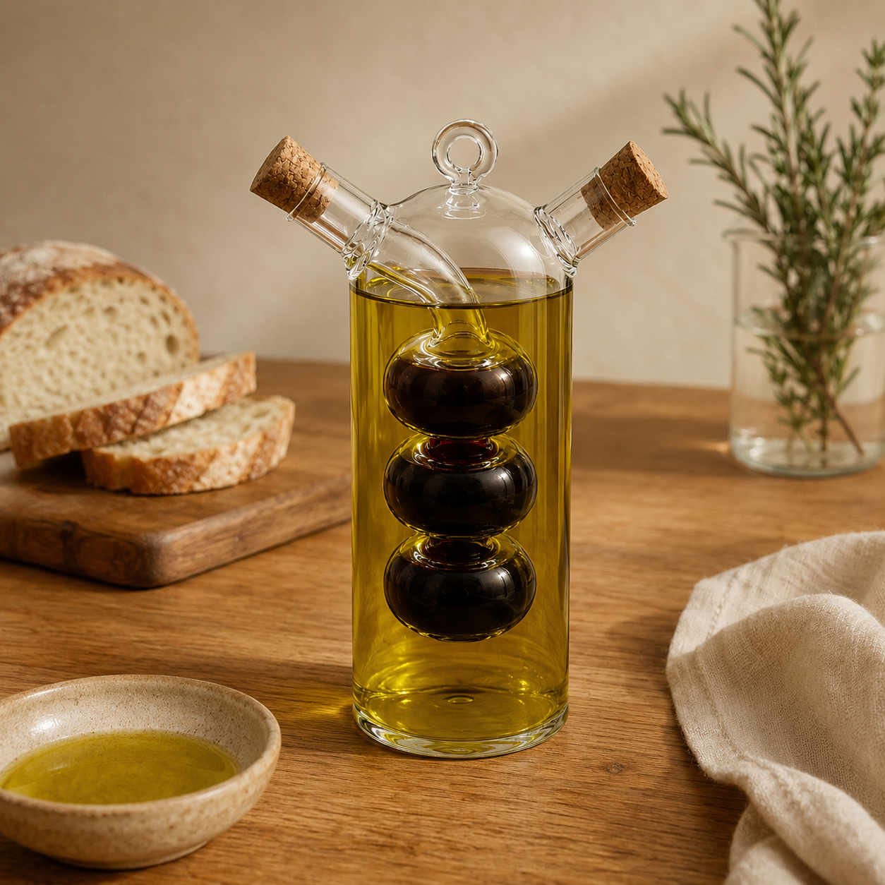 Dual-Chamber Oil & Vinegar Cruet