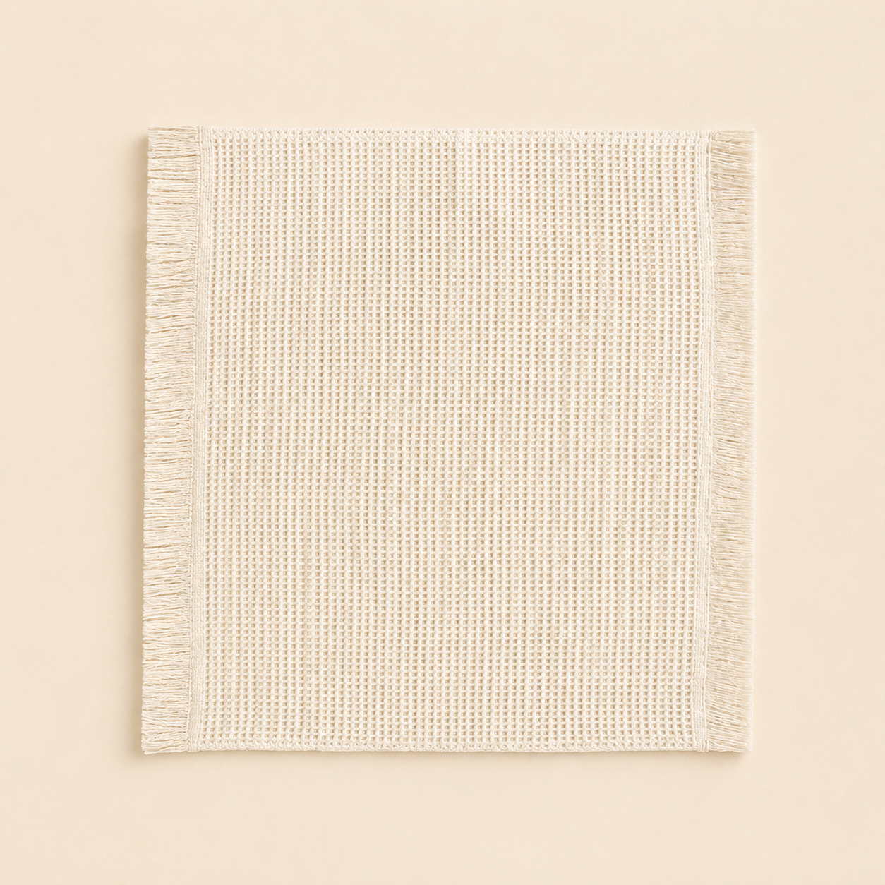Waffle-Weave Cotton Kitchen Towels — Set of Four