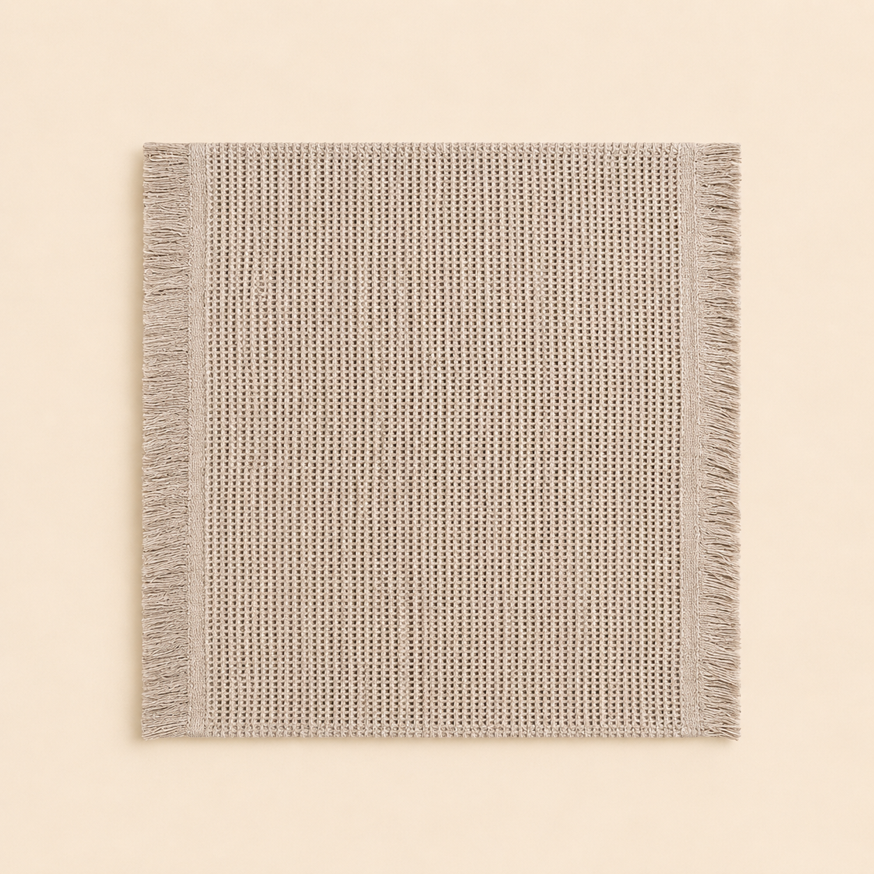Waffle-Weave Cotton Kitchen Towels — Set of Four