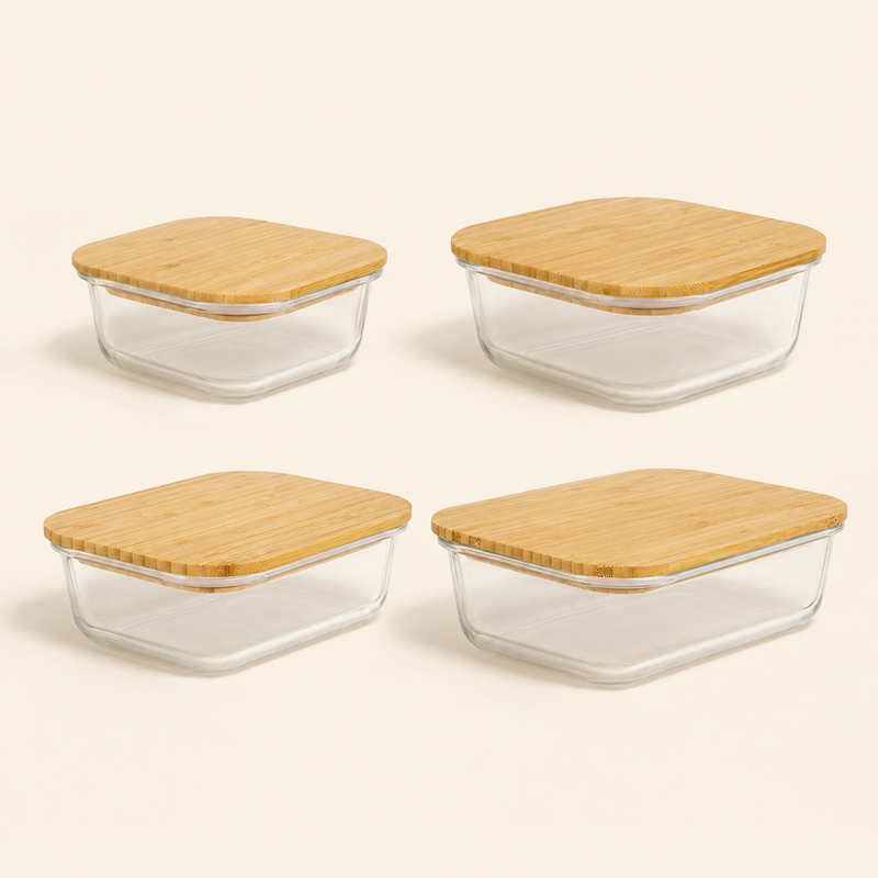 Borosilicate Glass Food Storage Set