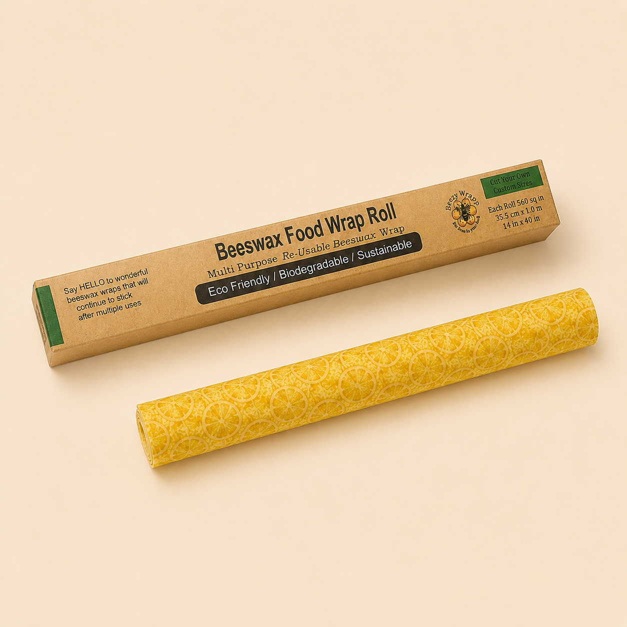 Beeswax Food Wrap — 14 × 40 in Roll