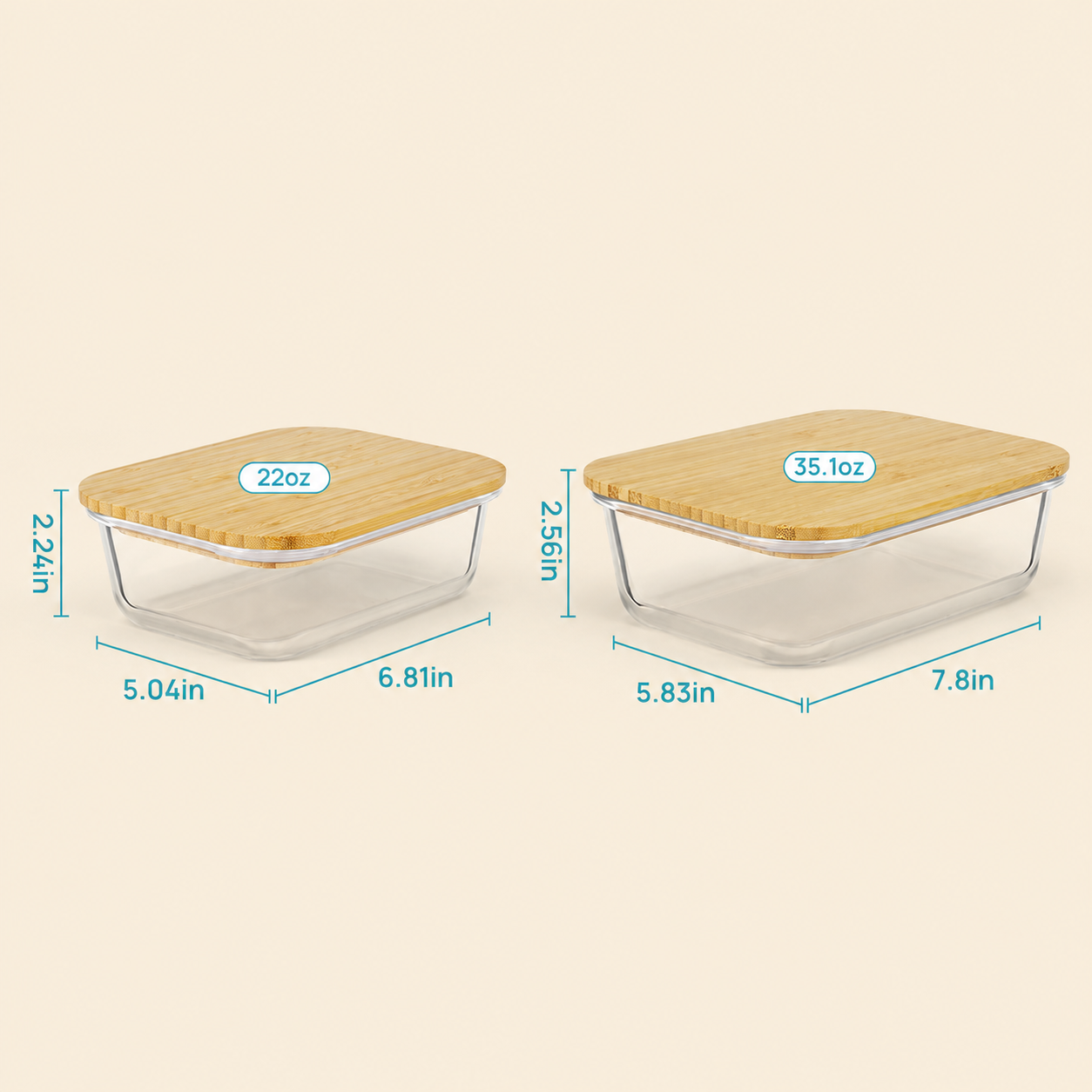 Borosilicate Glass Food Storage Set
